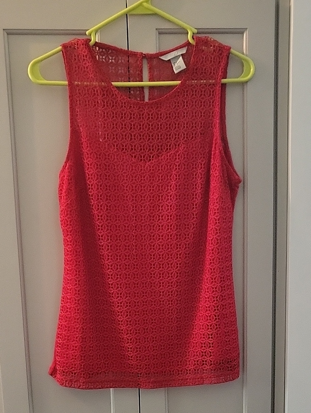 H&M Red Lace Sleeveless Tank